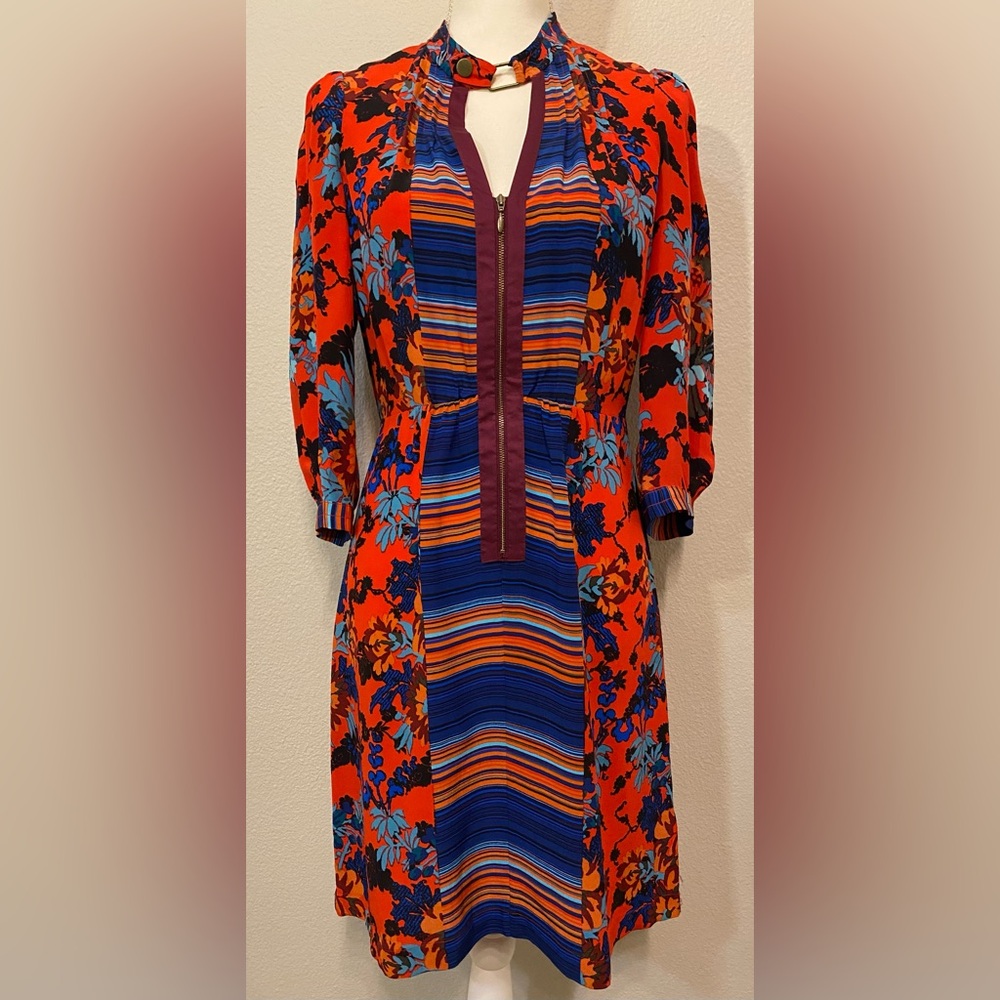 Plenty by Tracy Reese Red and Blue Floral Dress